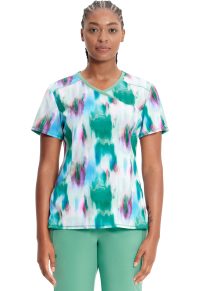 Infinity Print Mock Wrap Top