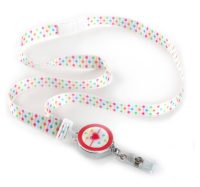 ID Avenue Ribbon Lanyard with badge reel