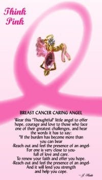 Breast Cancer Caring Angel Pin