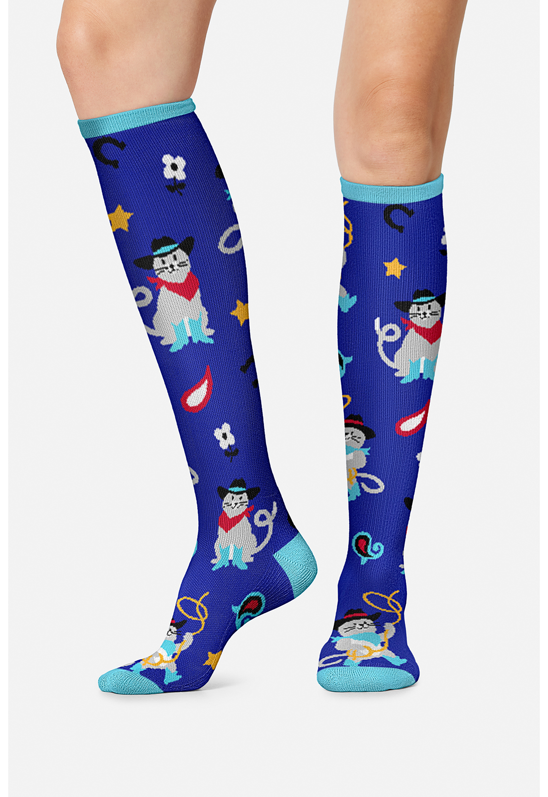 Cherokee Print Support 8-12 mmHg Graduated Support Socks - Image 4