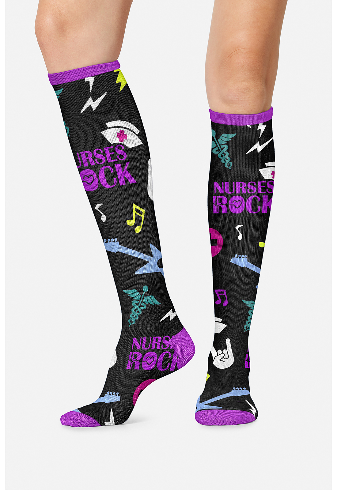 Cherokee Print Support 8-12 mmHg Graduated Support Socks - Image 51