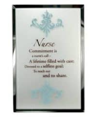 Mirrored Plaque Commitment 4×6 Nurse