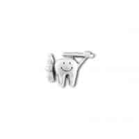 Pewter Pin Tooth Brushing