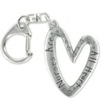 Pewter Keychain Open Heart Nurses