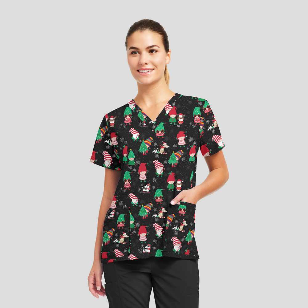 V-Neck Hidden Pocket Top - Image 36