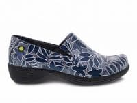 Womens Coral Navy Floral Patent