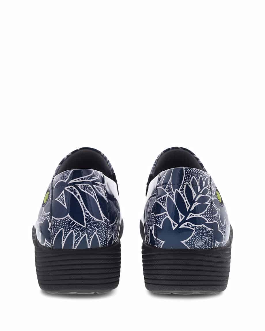 Womens Coral Navy Floral Patent - Image 4