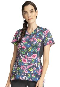 iFlex Mock Wrap Knit Panel Top