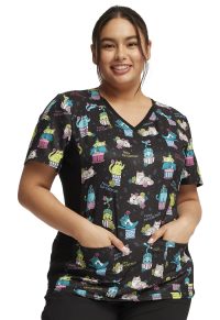 iFlex V-Neck Knit Panel Top