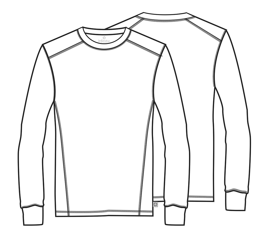 Infinity Men's Long Sleeve Underscrub Knit Tee - Image 2