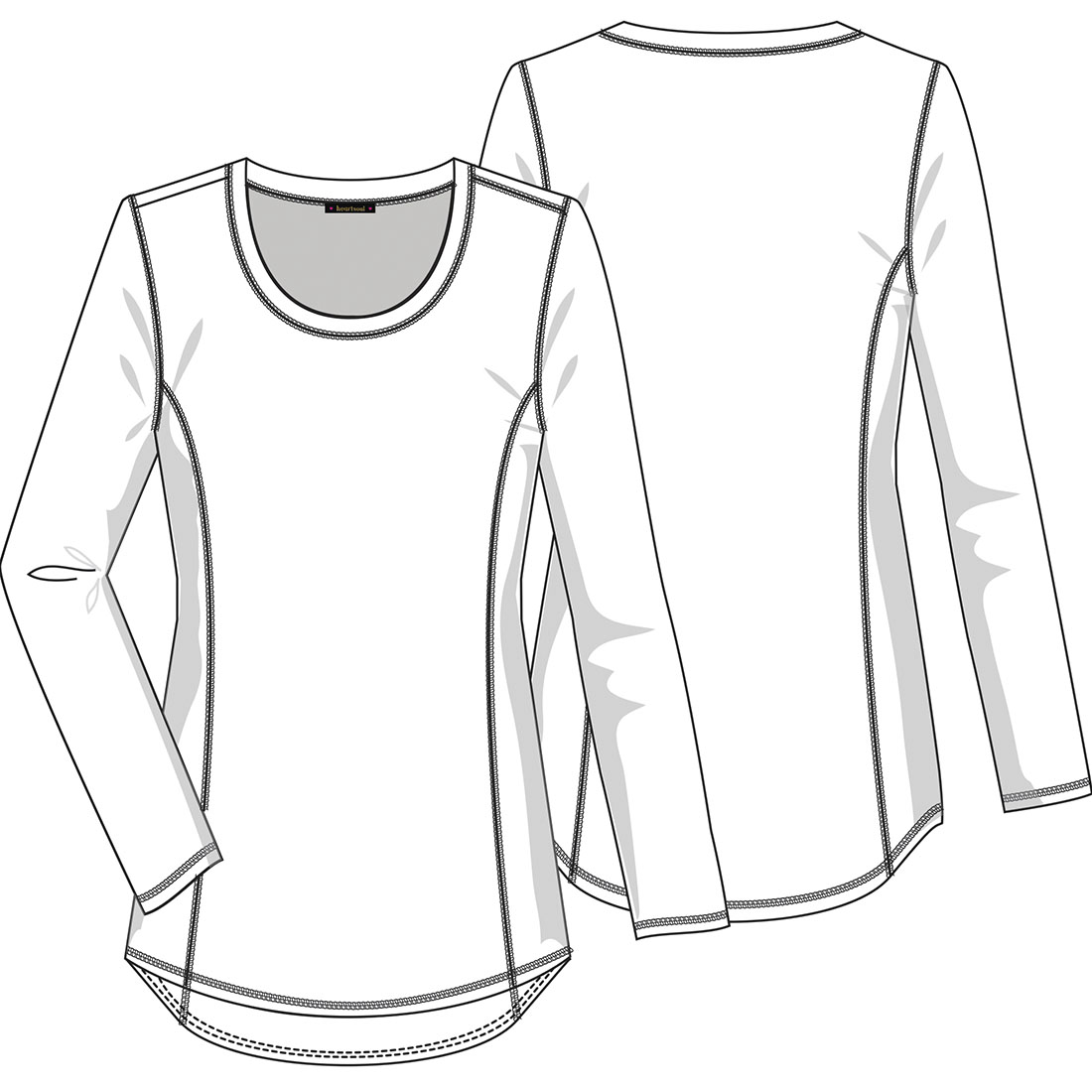 Long Sleeve Underscrub Knit Tee - Image 2