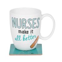 ONIM Nurse Mug with Coaster Set