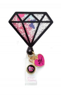 Betsey Johnson Shaker Retractable ID Badge Reel