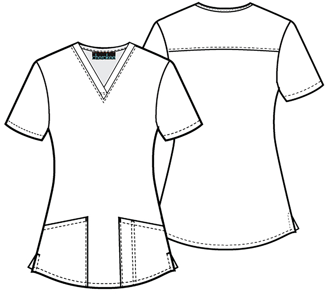 Cherokee Genuine V-Neck Print Top - Image 4