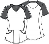 Infinity Colour-Block V-Neck Top