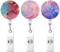 Marble Retractable ID Badge Reel