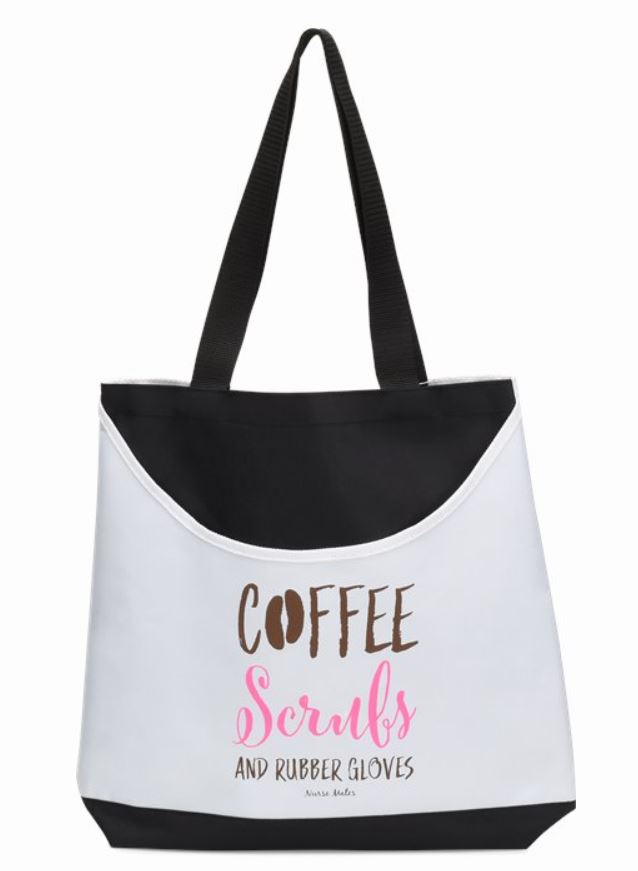 Coffee Scrubs & Rubber Gloves Scoop Tote