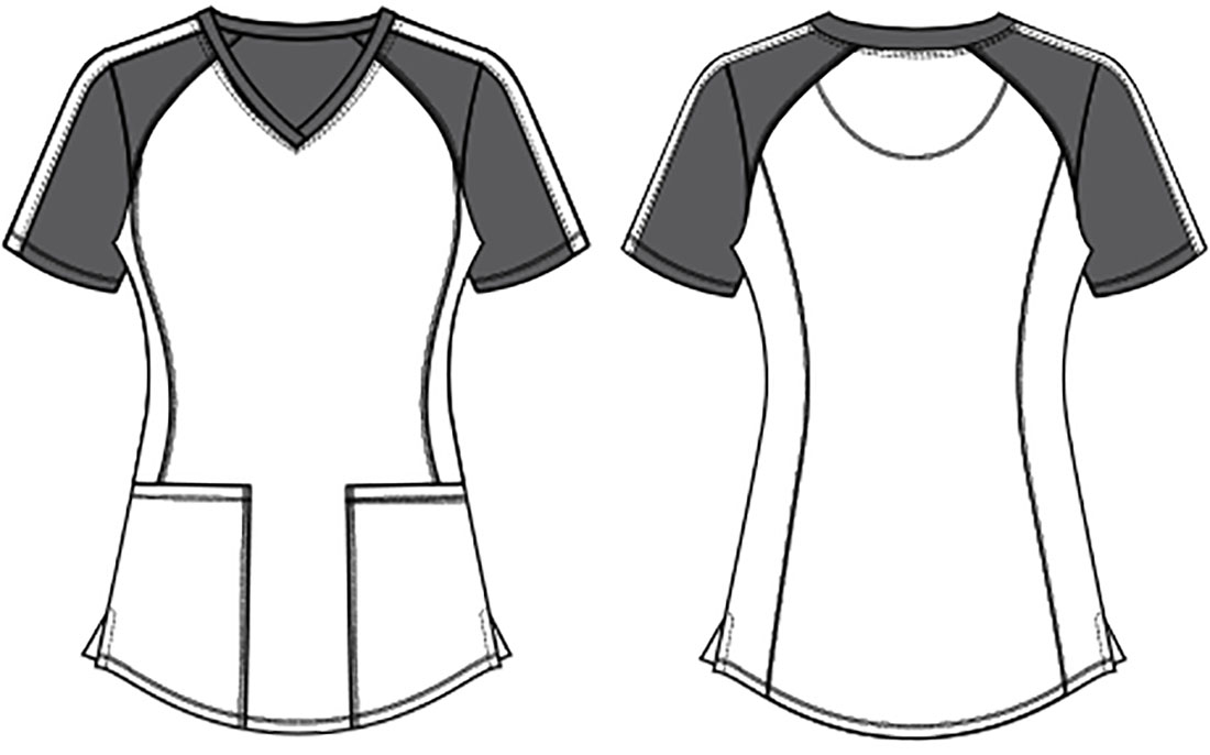 Licensed Colour Block V-Neck Top - Image 2
