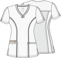 Statement Curved V-Neck Top