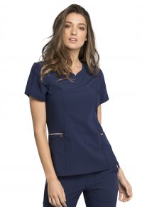 Statement Curved V-Neck Top