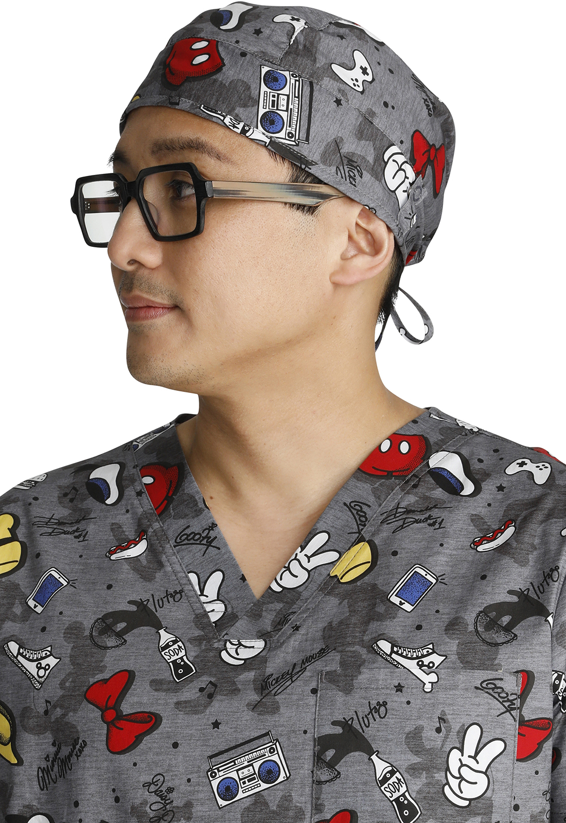 Tooniforms Unisex Print Scrub Hat with Side Snap Tabs - Image 3