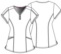Stylized V-Neck Top