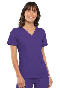 Flexibles V-Neck Knit Panel Top