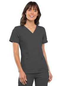 Flexibles V-Neck Knit Panel Top