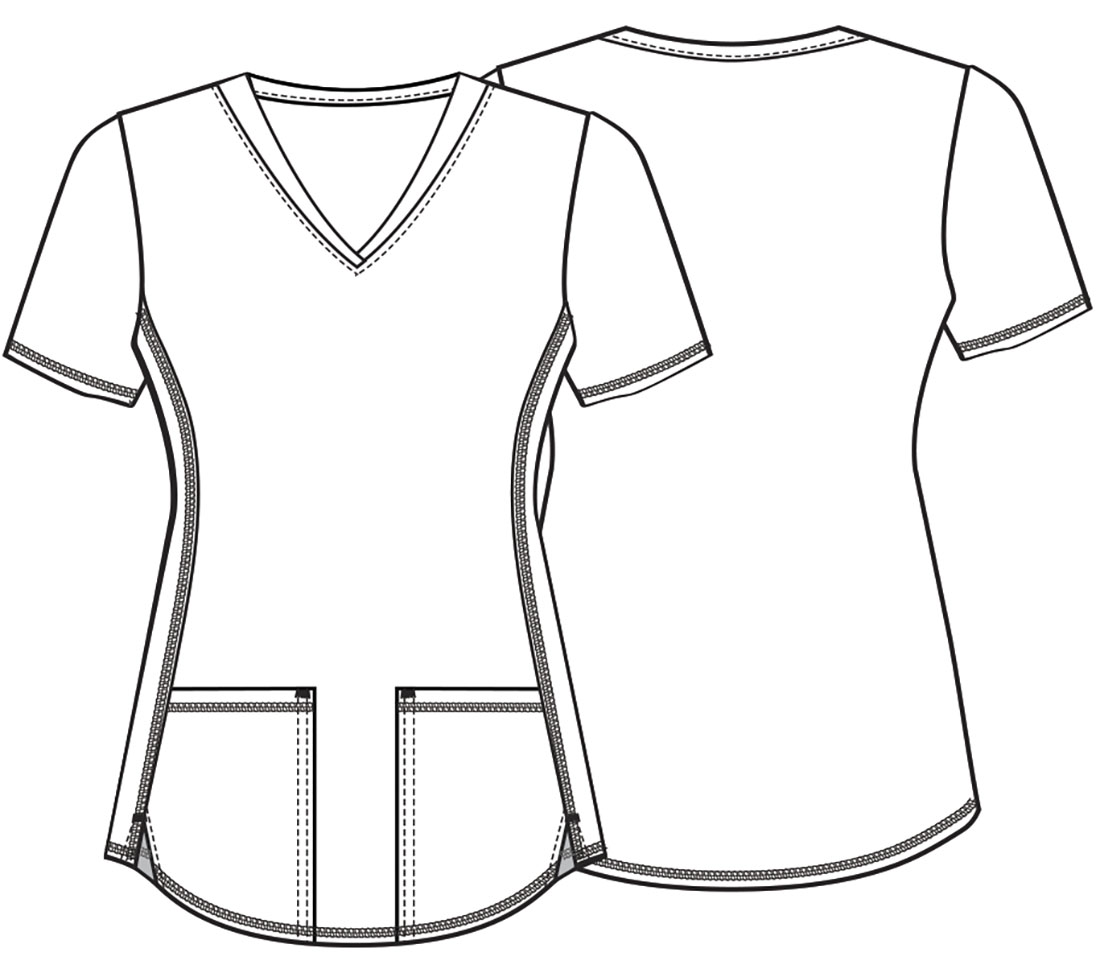 Cherokee Genuine V-Neck Print Top - Image 3