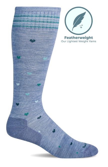 Sockwell Full Heart 15-20mmHg Wide Calf Graduated Compression Socks - Image 3