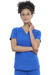Statement Notched V-Neck Top