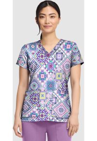 MC Prints V-Neck Print Top