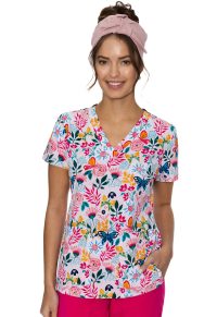 MC Prints V-Neck Print Top