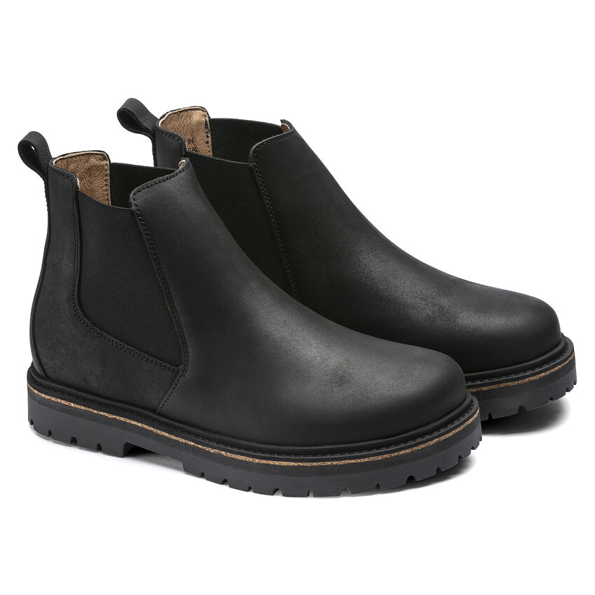 Stalon II Black Nubuck Leather