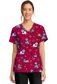 Cherokee Genuine Print V-Neck Top