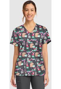 Cherokee Genuine Print V-Neck Top
