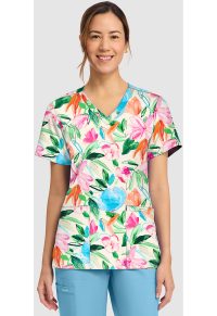 Cherokee Genuine Print V-Neck Top
