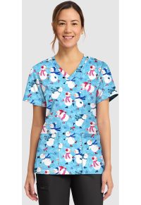 Cherokee Genuine Print V-Neck Top