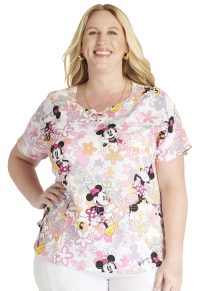 Licensed Print Lace-Up Neck Top