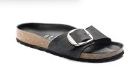 Madrid Big Buckle Black Oiled Leather NARROW