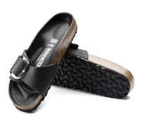 Madrid Big Buckle Black Oiled Leather NARROW