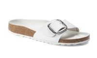 Madrid Big Buckle White Leather NARROW