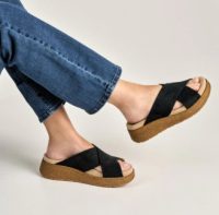 Bridget Black Burnished Suede