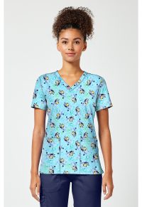 Licensed Print V-Neck Top