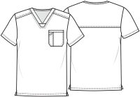 Unisex Licensed Print V-Neck Tuckable Top