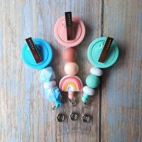Silicone Bead Retractable ID Badge Reel