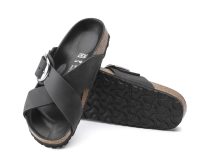 Siena Big Buckle Black Oiled Leather NARROW