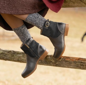 Monique Black Burnished Calf Boot - Image 6