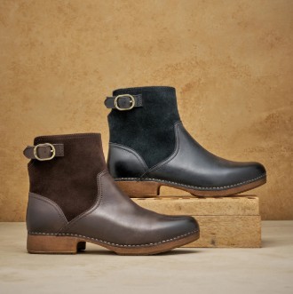 Monique Black Burnished Calf Boot - Image 7